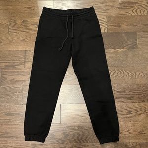 Aritizia TNA Black Cozy Fleece Boyfriend Sweatpants